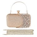 CORIOS Womens Rhinestone Evening Bag Crystal Clutch Bag Sparkly Sequin Glitter Handbag Banquet Bag Bridal Wedding Purse Shoulder Bag Crossbody Bag for Wedding Banquet Prom Cocktail Party Gold