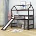 Harper Orchard Twin Size Wooden House Loft Bed w/ Slide | 94 H x 41.8 W x 79.5 D in | Wayfair B86E0AB796E74F3382F6E6C6D55C9A5B