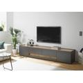 Lowboard INOSIGN "City/Giron" Sideboards Gr. B/H/T: 220 cm x 40 cm x 45 cm, 2, grau (anthrazit) Lowboards