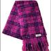Burberry Accessories | Burberry London Boucle Plaid Wool Blend Scarf | Color: Blue/Pink | Size: Os