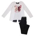 Jessica Simpson Matching Sets | Jessica Simpson Girls 2-Piece Animal Print Leggings And Long Sleeve Top Set S: M | Color: Black/Cream | Size: Mg