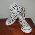 Converse Shoes | Converse Girls All Star High Top Rainbow Zebra | Color: Blue | Size: 2bb