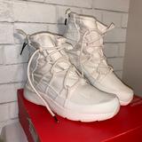 Nike Shoes | *New* Nike Tanjun High Rise Women's Sneaker Boots Size 10 Phantom Ao0355 003 | Color: Cream/White | Size: 10