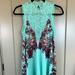 Free People Dresses | New With Tag Free People 'Intimately' Turquoise Dress With Floral Pattern | Color: Blue/Purple | Size: Xs