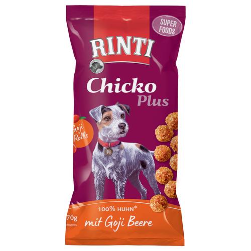 12x70g RINTI Chicko Plus Superfoods & Goji Beere Hundesnacks