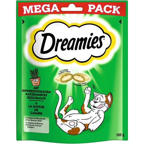 4x 180g Dreamies Katzensnacks Mega Pack Katzenminze Geschmack Katzensnack