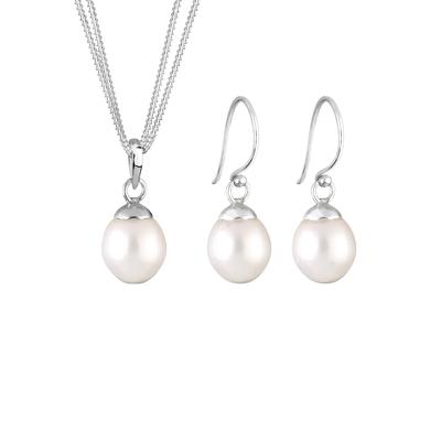 Elli PREMIUM 925er Silber Süßwasserzuchtperle silberfarben Damen
