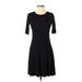 Old Navy Casual Dress - A-Line: Black Print Dresses - Women's Size Small