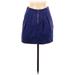 Zara TRF Casual Mini Skirt Mini: Purple Solid Bottoms - Women's Size 6