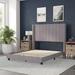 Flash Furniture Rancoff Platform Bed w/ Wingback Headboard Upholstered/Velvet, Wood in Gray | 52.25 H x 60.5 W x 74 D in | Wayfair YK-1079-GY-F-GG