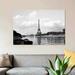 East Urban Home '1950s-1960s Eiffel Tower Along River Seine Paris France' Photographic Print on Wrapped Canvas Canvas/ in Black/Gray/White | Wayfair