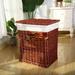 Umber Rea Wicker Laundry Hamper Wicker/Rattan in Red/Brown | 14.5 H x 11.8 W x 9.8 D in | Wayfair 01LQ3150N9E98YGL6