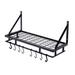 Prep & Savour Handcrafted Wall Mounted Pot Rack Metal in Black | 12 H x 24 W x 10.3 D in | Wayfair 9214A776E27B41ECA4F8F3826755E277