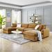 Orange Sectional - Commix Down Filled Overstuffed Velvet 6-Piece Sectional Sofa by Modway Velvet | 35 H x 158 W x 79 D in | Wayfair EEI-4821-COG