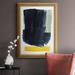 Orren Ellis Navy Blue Field II Premium Framed Canvas- Ready To Hang Canvas, Solid Wood in Blue/Yellow | 20 H x 16 W x 2.5 D in | Wayfair