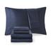 Brayden Studio® Tata 600 Thread Count Pima Sheet Set 100% cotton/Pima Cotton in Blue/Navy | 104 H x 90 W in | Wayfair