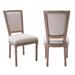 One Allium Way® Set Of 2 Fabrice French Dining Chair w/ Dimension 19.29"W*38.58"H*22.25"D Wood/Upholstered in Brown | Wayfair