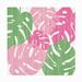 Bayou Breeze Sarah Adams "Monstera II Hot Pink" Outdoor All-Weather Wall Decor All-Weather Canvas, Wood | 14 H x 14 W x 1.5 D in | Wayfair