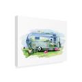 Red Barrel Studio® Annie Warren "Happy Camper I" Outdoor All-Weather Wall Decor All-Weather Canvas, Wood | 14 H x 19 W x 1.5 D in | Wayfair