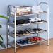 Rebrilliant Stainless Steel 12 Pair Shoe Rack Metal in Gray | 26.37 H x 23.62 W x 9.05 D in | Wayfair 9A09BC17ACAA4207AE9D01A317D90DE7