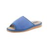 Pantoffel CLASSIC, Damen, Gr. 38, blau, Textil, Schuhe Damenschuh Hausschuh Pantoffeln