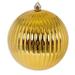 Vickerman 696736 - 8" Gold Shiny Lined Ball Christmas Tree Ornament (N222508DSV)