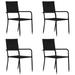 vidaXL Patio Dining Chairs Outdoor Rattan Wicker Dining Chair Poly Rattan