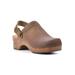 Women's White Mountain Being Convertible Clog Mule by White Mountain in Brown Leather (Size 6 M)