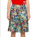 Gucci Shorts | Gucci Multicolor Hawaiian Anchors Shorts With Logo Gg - Floral Print | Color: Blue/Red | Size: M