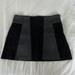 Zara Skirts | Black Leather & Suede Zara Mini Skirt | Color: Black | Size: Xs