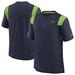 Men's Nike College Navy Seattle Seahawks Sideline Tonal Logo Performance Player T-Shirt