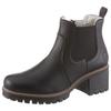 Chelseaboots RIEKER, Damen, Gr. 41, schwarz, Lederimitat, unifarben, klassisch, Schuhe, Stiefelette, Boots, Blockabsatz, mit Struktur am Obermaterial