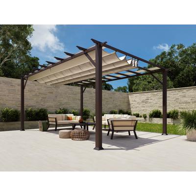 Pergola PARAGON "Florenz", braun (dunkelbraun), B/H/T: 505cm x 236cm x 350cm, Pergolen