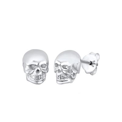 Elli Kolczyki Totenkopf Rock Gothic Trend 925 Silber Srebro Damen Image