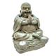 Divas World Classic Buddha Ornament Solar Powered Outdoor Garden Statue (Stone)