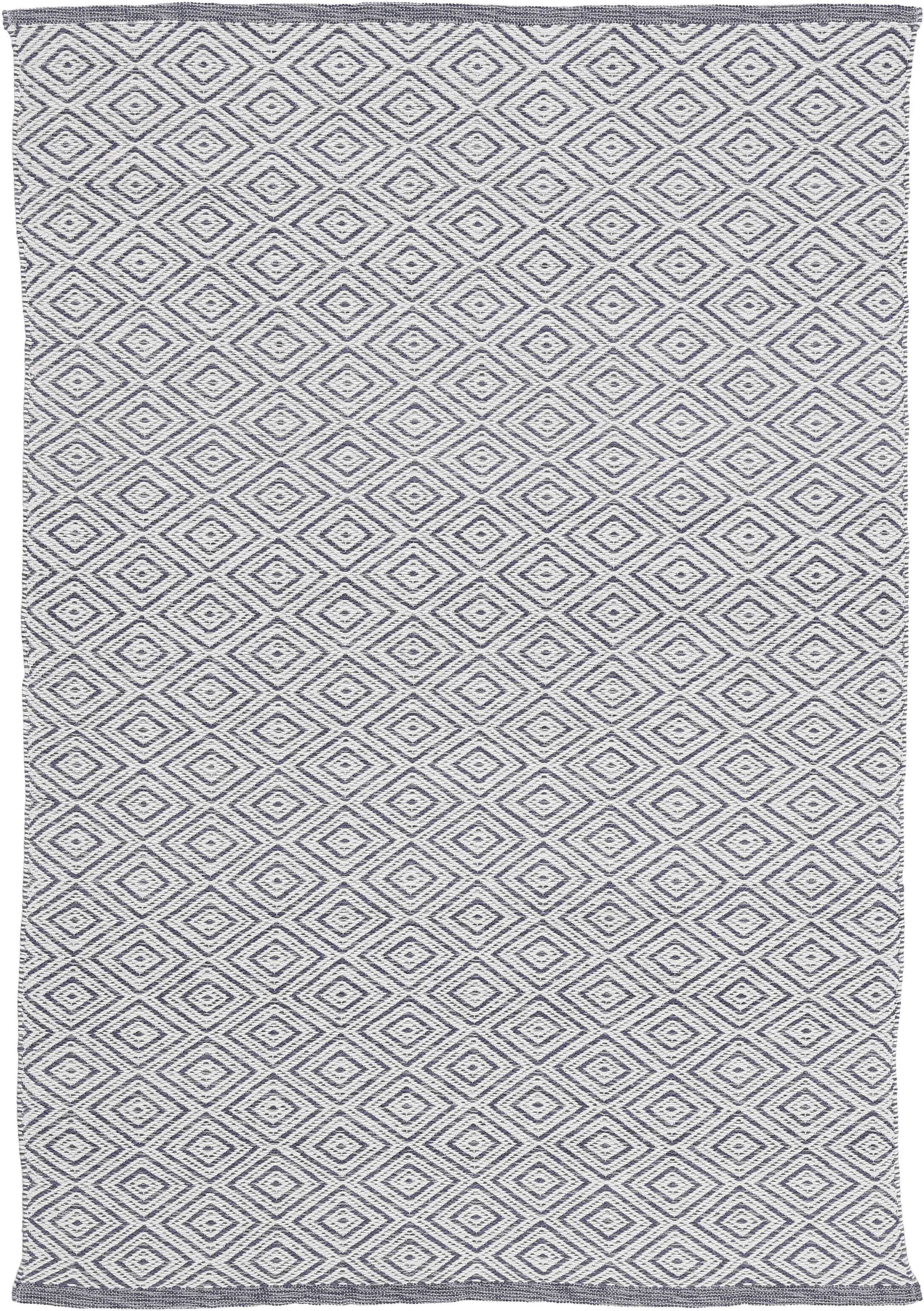 Teppich CARPETFINE "Frida 200", blau, B:200cm H:7mm L:290cm, Polyester, Teppiche, Wendeteppich, 100% recyceltem Material (PET), Flachgewebe, Sisal Optik Image