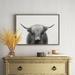 Williston Forge Jeylan Hey Dude Highland Cow by The Creative Bunch Studio - Floater Frame Print on Canvas Canvas | 23 H x 33 W x 1.6 D in | Wayfair