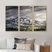 Loon Peak® Mountainscape Under Night"s Sky - Traditional Framed Canvas Wall Art Set Of 3 Canvas, Wood in White | 28 H x 36 W x 1 D in | Wayfair