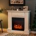 Red Barrel Studio® Zachai Electric Fireplace in White | 30 H x 32 W x 9 D in | Wayfair 0146B9482394495887DC8C28DD851422