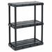 Gracious Living Knect A Shelf Light Fixed Storage 3 Shelf Shelving Unit (2 Pack) Plastic in Black | 33 H x 24 W x 12 D in | Wayfair 2 x 91082-1C