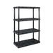 Gracious Living Knect A Shelf Heavy Duty 4 Shelf Interlocking Storage Unit Plastic in Black | 48 H x 12 W x 24 D in | Wayfair 91087-1C