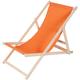 Mucola - Canapé de plage, divan de jardin chaise longue de jardin en bois divan pliant - orange