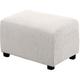 Galozzoit - Housse de Pouf carrée Extensible en Peluche, Housses de Repose-Pieds en Jacquard Doux