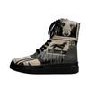 Schnürboots DOGO "Future High Top Boots Bad Boy Damen Stiefeletten", Damen, Gr. 40, Normalschaft, schwarz, Lederimitat, Schuhe, Handgefertigt