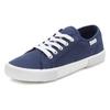 Sneaker LASCANA, Damen, Gr. 44, blau (marine), Obermaterial: 100% Textilmaterial. Futter: 100% Textilmaterial. Decksohle: 100% Textilmaterial. Laufsohle: 100% Synthetik, unifarben, casual, Schuhe Canvassneaker Sneaker low Skaterschuh, aus Textil,...