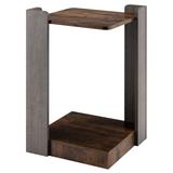 Square End Table 2 Tier Side Table with Storage Shelf for Small Space