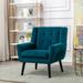 Soft Velvet Padded Seat Ergonomics Accent Chair Living Room Chair Bedroom Chair Home Chair with Black Legs for Indoor Home