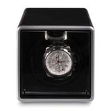 Curata Black Metal Velveteen Lined Single Watch Winder (Ac Or Batteries)