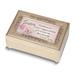 Curata Woodgrain Champagne Silver-Tone Petite Rose Sister Music Box (Plays Wind Beneath My Wings)