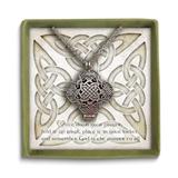 Curata Antiqued Silver-Tone Celtic Prayer Locket Necklace